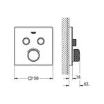 GROHE termostatska pokrivna plošča GROHTHERM SmartControl (29156LS0)