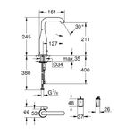 GROHE infrardeča elektronska kopalniška armatura za umivalnik ESSENCE E (36445000)