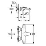 GROHE dvoročna termostatska armatura za kad/tuš Grohtherm Special (34665000)