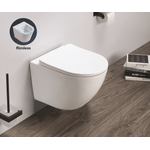 BELNEO viseča brezrobna WC školjka z desko s počasnim zapiranjem MS2342