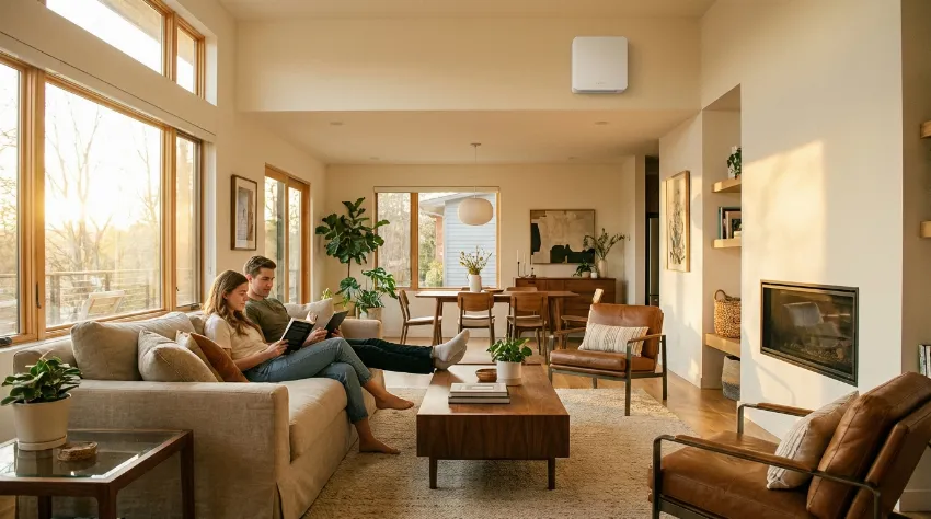 Pametni rekuperator AIRA LITE v dnevni sobi