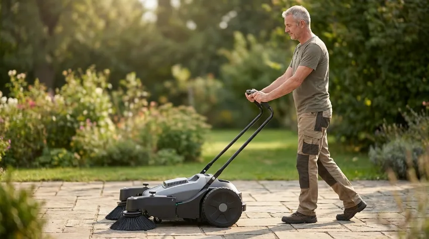 Uporaba pometalnega stroja brez fizičnega napora in bolečin v hrbtu