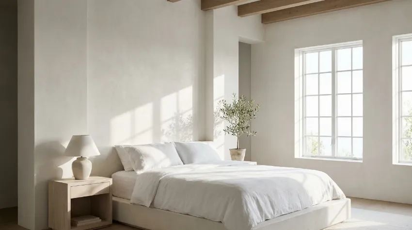 Svetla in zračna spalnica brez zatohlega zraka